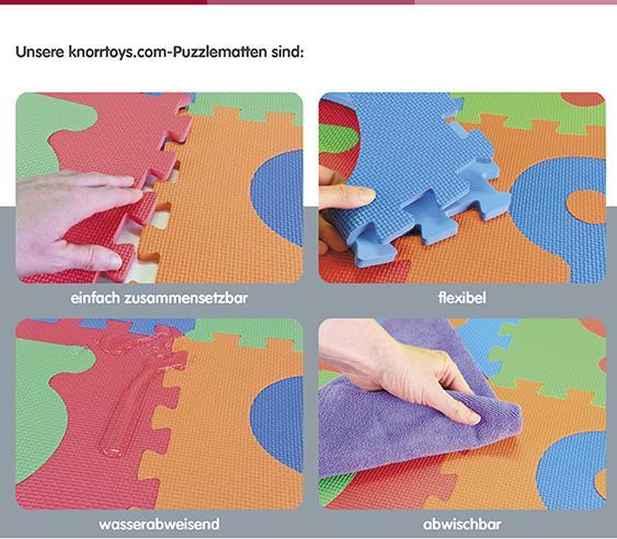 Produktbild Knorrtoys Puzzlematte - "Alphabet + Zahlen" grau-weiss (180 x 180 cm)