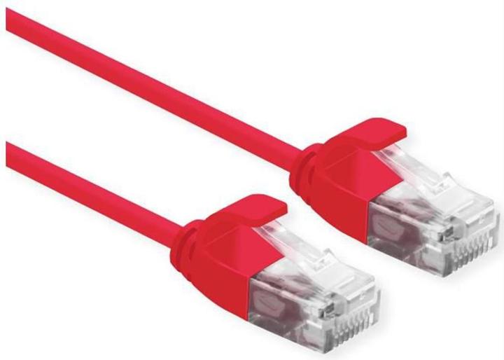 Actual product image Roline UTP DataCenter Patch Cable Cat.6A, LSOH, slim, red, 0.5 m (U/UTP, UTP, CAT6a, 0.50 m)