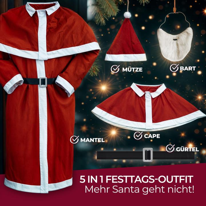 Actual product image Detex Santa Claus suit set 5 pcs. (One size)