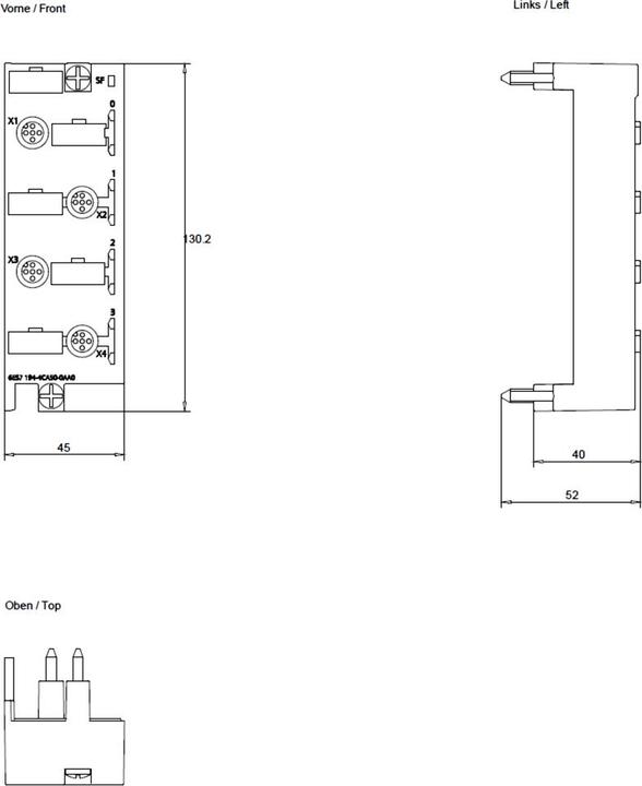 Image du produit Siemens Module de connexion API 6ES7194-4CA50-0AA0 6ES71944CA500AA0