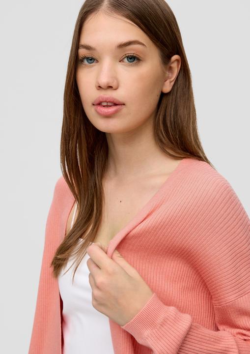 Produktbild s.Oliver Strickjacke Rippstrick-Cardigan im Loose Fit (XXL)