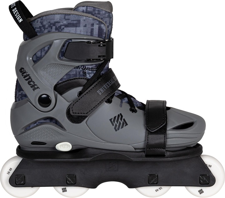Actual product image Powerslide Rollschuhe Glitch adj. GrauSchwarz 35-38 (37)