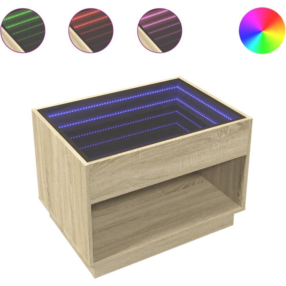 VidaXL, Couchtisch + Beistelltisch, Lawanda (70 x 50 x 50 cm)