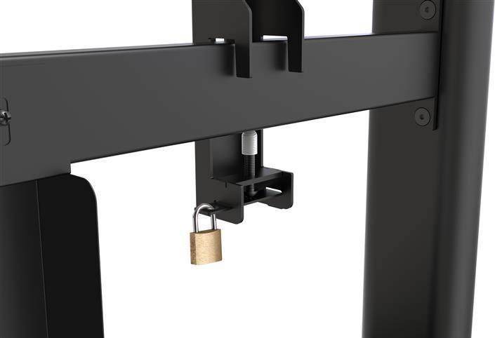 Produktbild StarTech com Digitaler Kundenstopper - Schwarz - Verriegelung, 80 kg, 114,3 cm (45 Zoll), 139,7 cm ( (0.96 m)