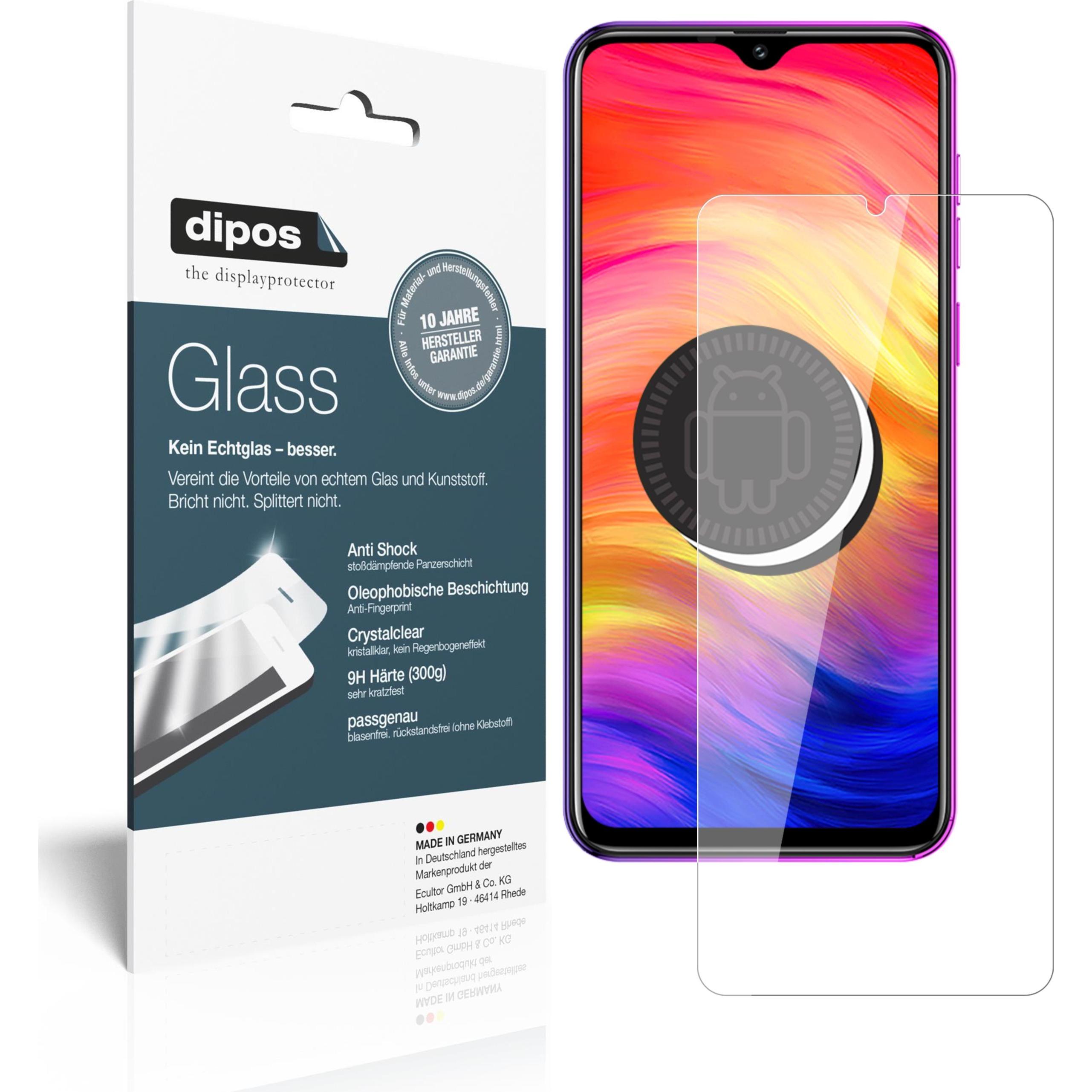 Dipos Displayschutz Anti-Shock (1 Stück, Samsung Galaxy Note 7), Smartphone Schutzfolie, Transparent