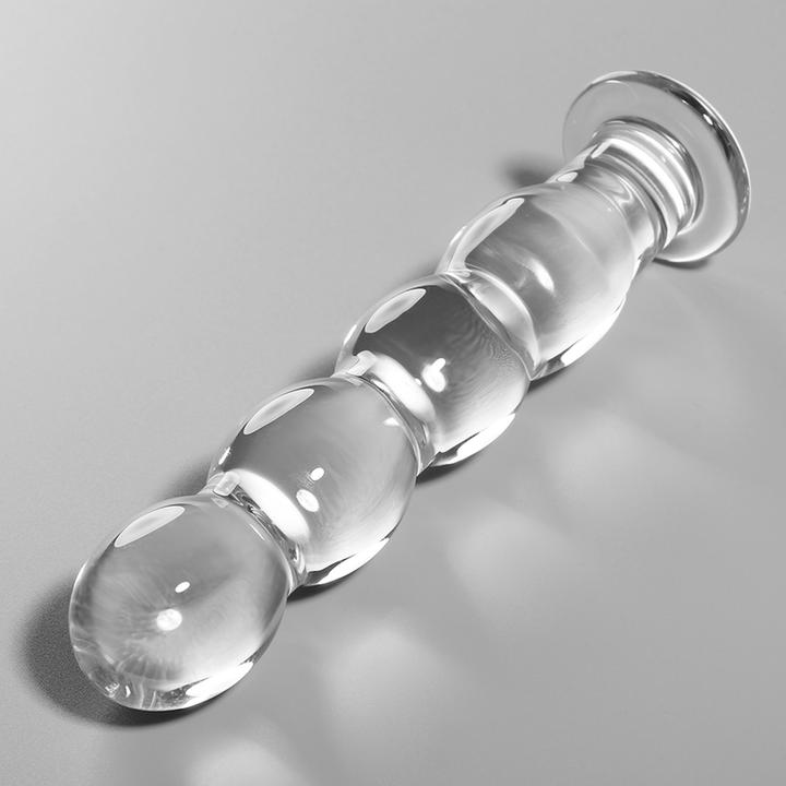 Actual product image Ibiza NEBULA SERIES BY ™ - MODEL 10 DILDO BOROSILICATE GLASS 16.5 X 3.5 CM CLEAR