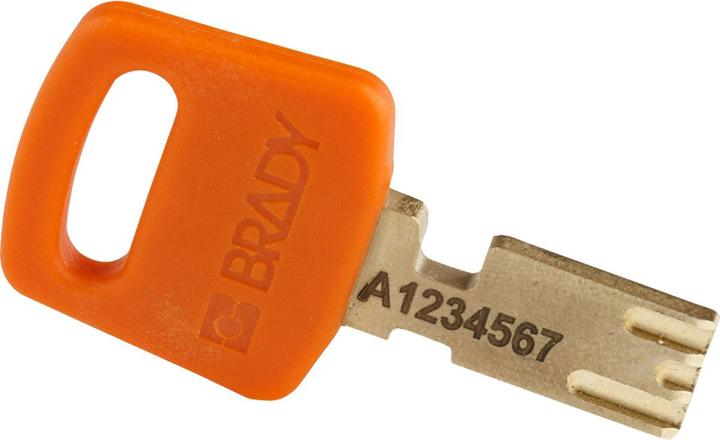 Produktbild Brady Safekey Kompaktes Nylon-Sicherheitsschloss mit Aluminiumbügel, Orange, 25 mm Bügelhöhe, 4.7