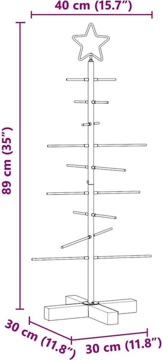 Actual product image vidaXL Metall Weihnachtsbaum (89 cm)