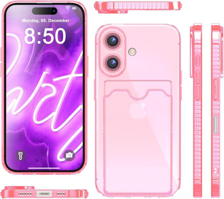 Image du produit Nalia Transparent Transparent Silicone Porte-cartes (Apple iPhone 16 Plus)