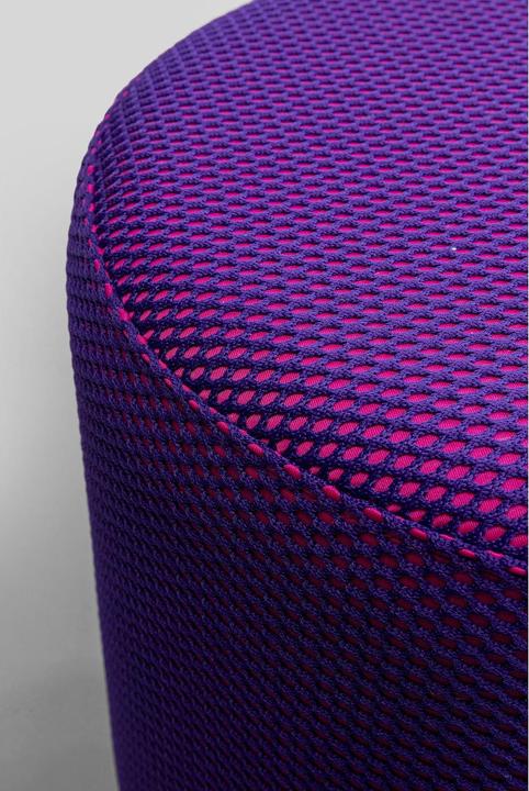 Actual product image Kare Design Stool Jody Purple Mesh Black Ø35cm