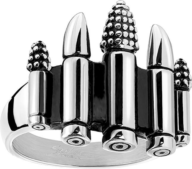 Produktbild Star Piercing Ring silber fünf Patronen (ohne Messing, Chirurgenstahl 316L)
