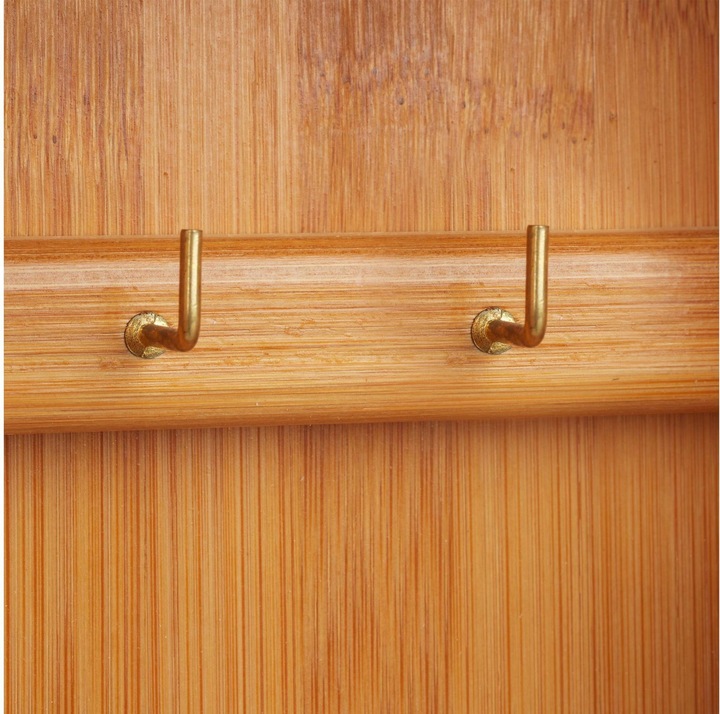 Actual product image Relaxdays Key Rack, 6 Hooks (18 x 6 x 20.5 cm)