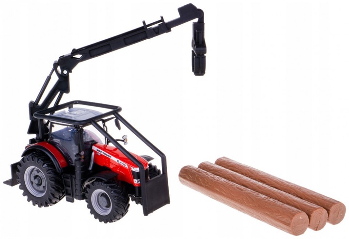 Immagine prodotto Bburago 18/31671 Trattore Massey Ferguson 8740S Scala ufficiale 1:32 rosso metallizzato con trazione