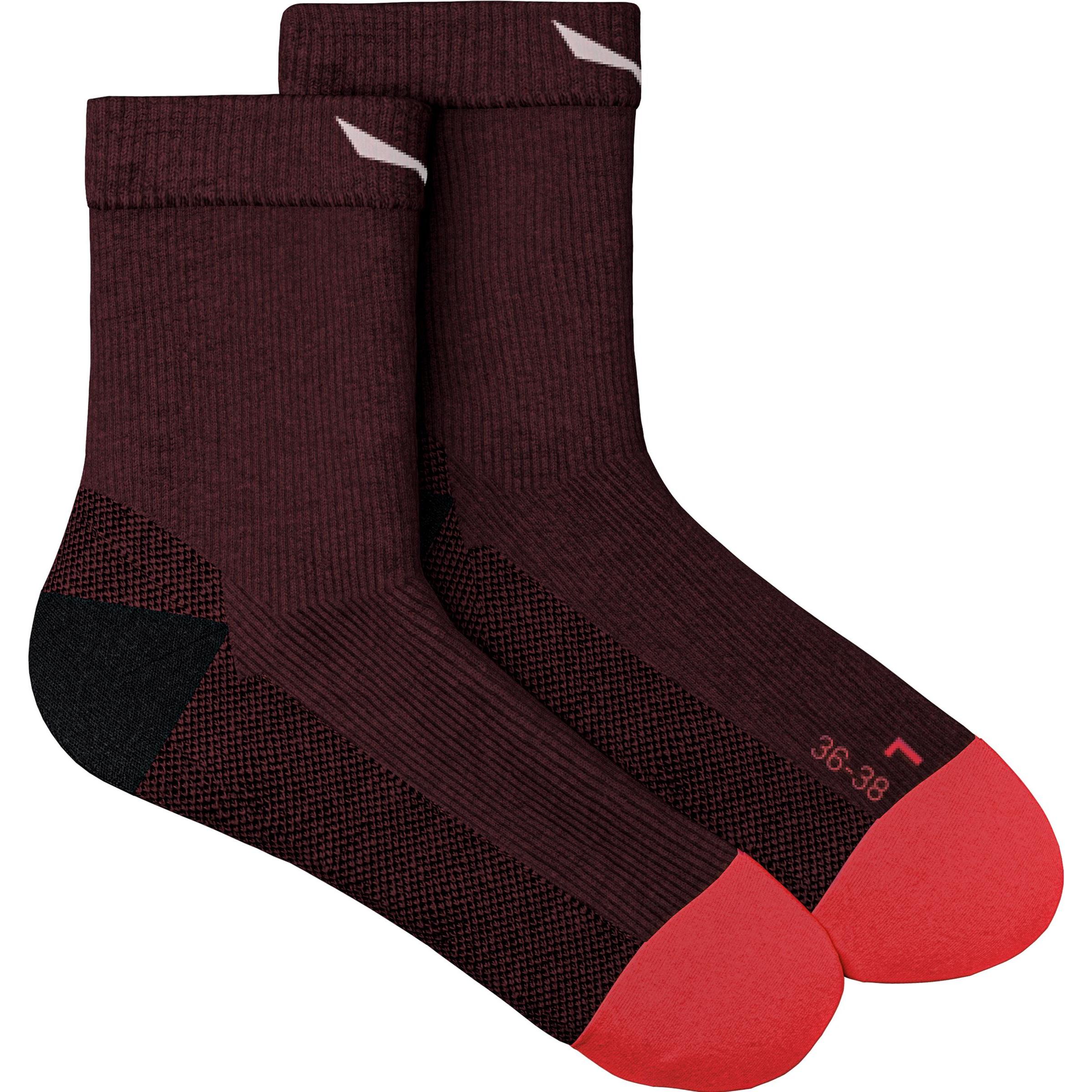 Salewa, Damen, Sportsocken, Mountain Trainer Merino Kurze Socken Da (42 - 44), Rot