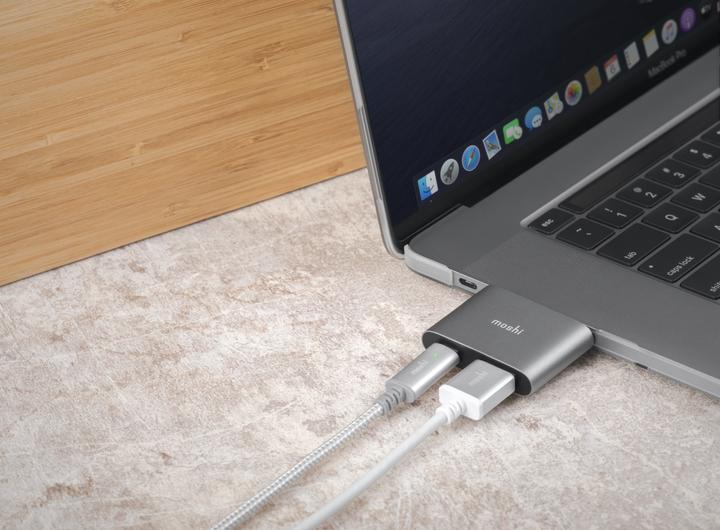 Immagine prodotto Moshi Adattatore compatto da USB-C a HDMI con HDR e ricarica tramite USB PD - Grigio Titanio (0.14 m)