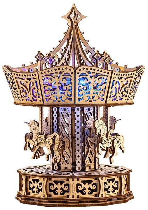 Actual product image Wood Trick Paris Carousel - 3D wooden construction kit