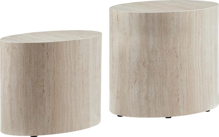 Image du produit SIT Möbel Table basse en travertin lot de 2 ovale, aspect