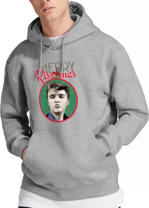Produktbild Elvis Merry Kissmas Kapuzenpullover weihnachtliches Design (M)