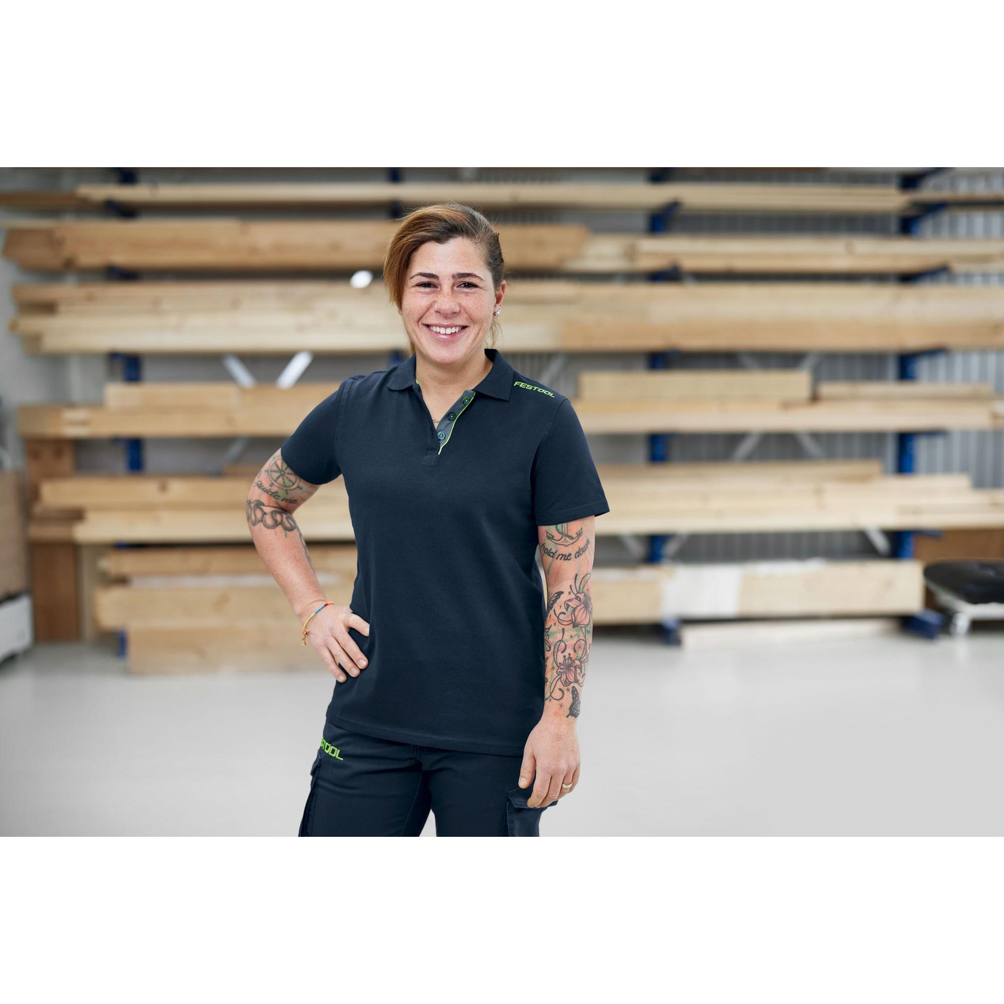 Thumbnail - Festool, Damen, Shirt, Poloshirt dunkelblau Damen POL-LAD-FT1-L, Blau, (L)