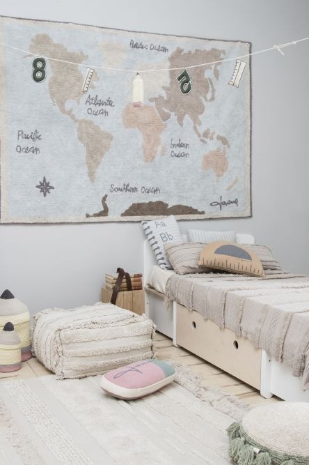 Actual product image Lorena Canals Rug Vintage Map - XL (200 x 300 cm)
