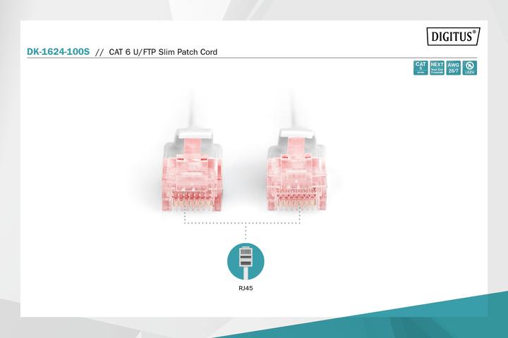 Productafbeelding Digitus CAT 6 U/FTP Slim Patch Kabel (U/FTP, CAT6, 10 m)
