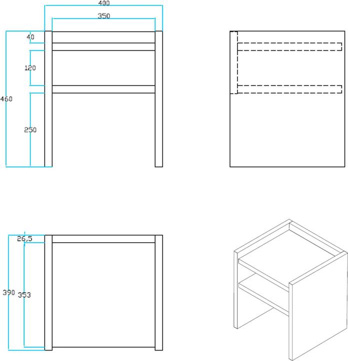 Produktbild micasa Franca (40 x 39 x 46 cm)