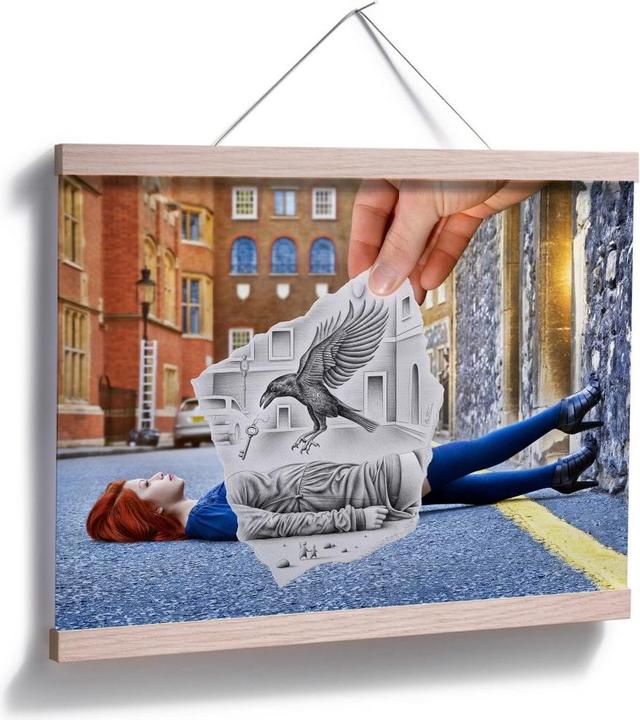 Immagine prodotto Trenddeko Heine - Penna contro macchina fotografica - L'Aquila (40 x 30 cm)