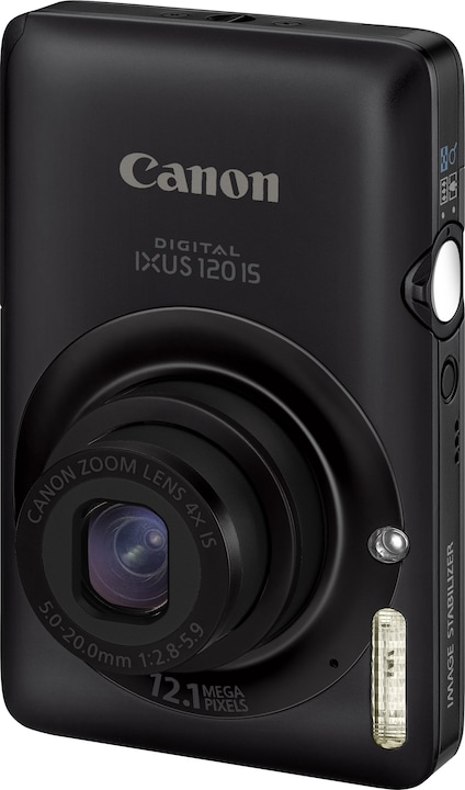 Canon Digital IXUS 120 IS, 12MP, 4x Zoom, HD-Movie, Black (12 Mpx, 1/2,3'')