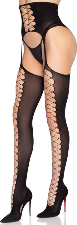Actual product image Leg Avenue Stockings with Attached Garter Belt (One size)