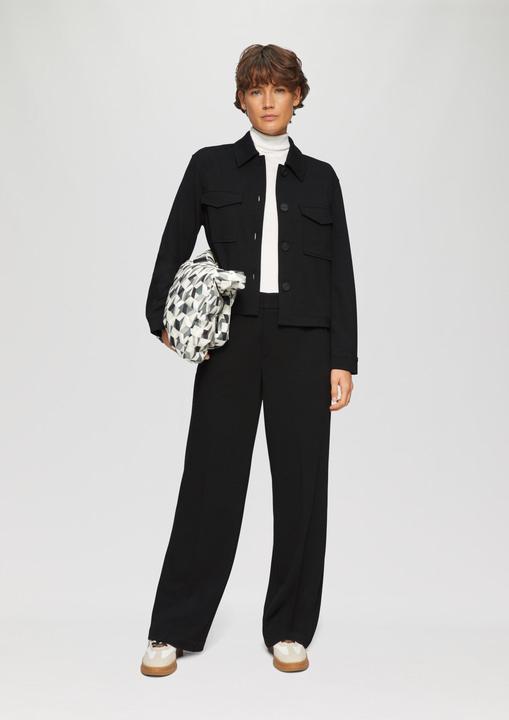 Produktbild S.Oliver Hose Wide-Leg-Hose aus Struktur-Jersey (38)