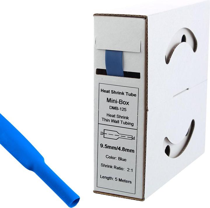 Actual product image Offgridtec 5m heat shrink tubing 9,5mm>4,8mm blue (1 x)