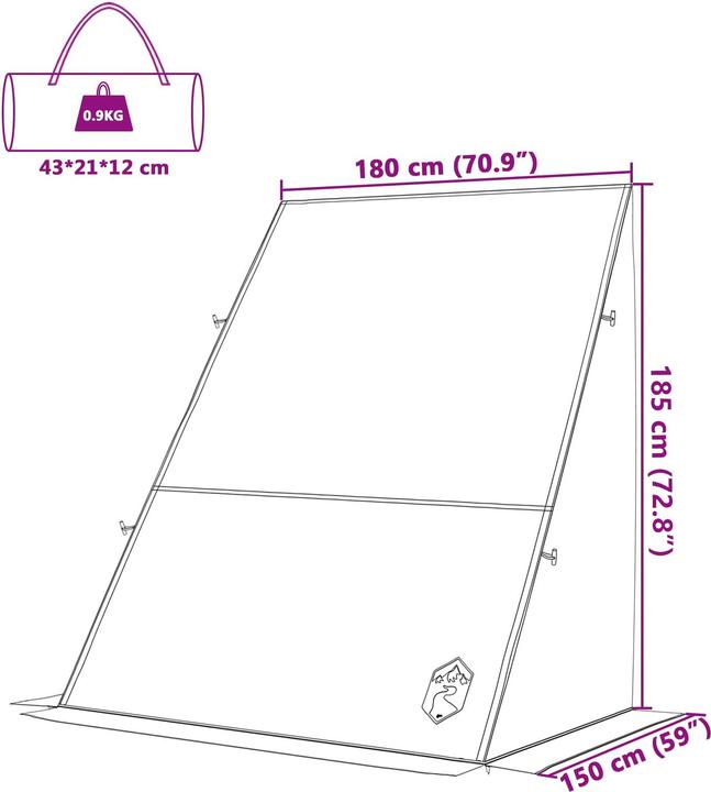 Produktbild vidaXL Heckklappenzelt (1.96 kg)
