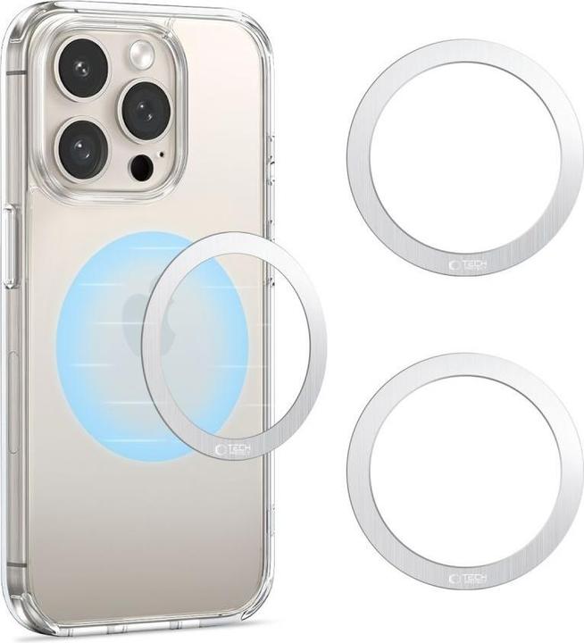 Productafbeelding Tech-Protect PierÅcieÅ MMP-110 2w1 MagSafe - srebrny / srebrny