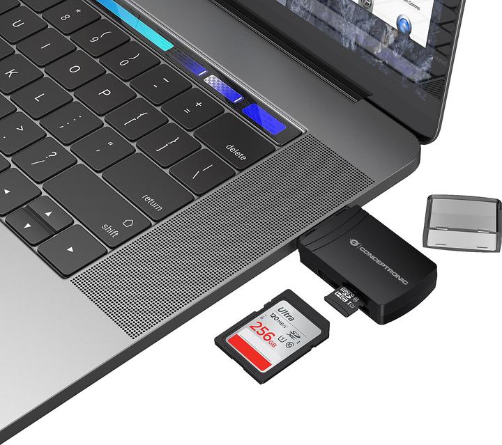 Actual product image Conceptronic Card Reader USB-A -> Micro SD/TF 4.0 black