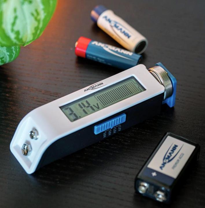 Actual product image Ansmann Universal battery tester LC display