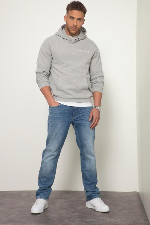 Actual product image Sthuge hoodie, OEKO-TEX, melange sweat, chest print, up to 8 XL (5XL)