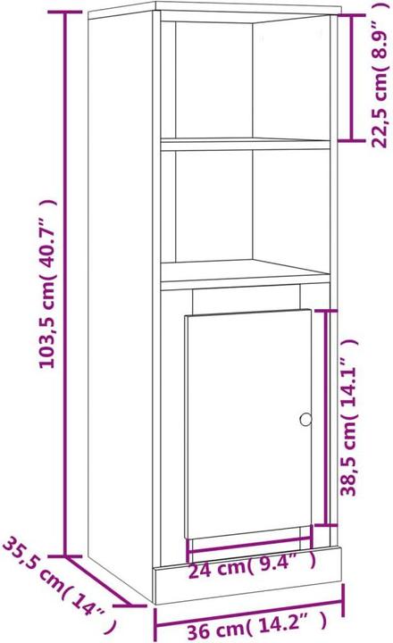 Produktbild vidaXL Highboard (36 x 35.50 x 103.50 cm)
