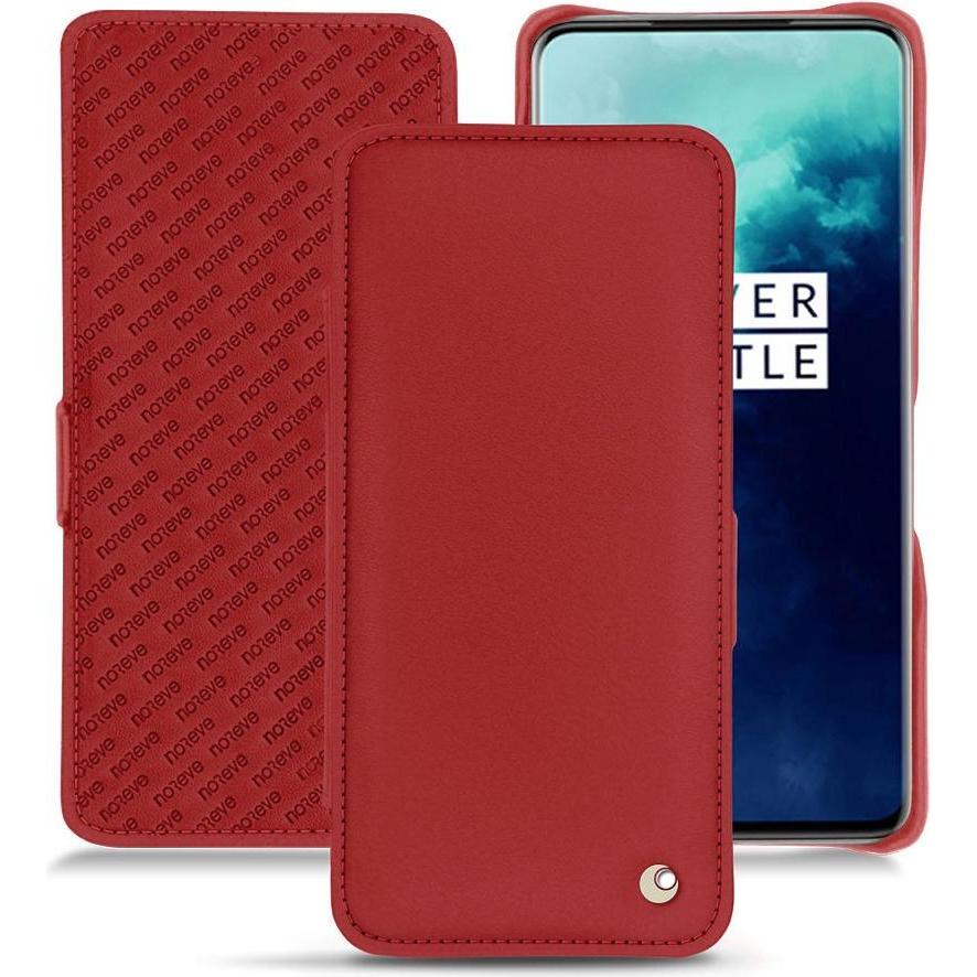 Noreve Lederschutzhülle horizontal (OnePlus 7T Pro), Smartphone Hülle, Rot