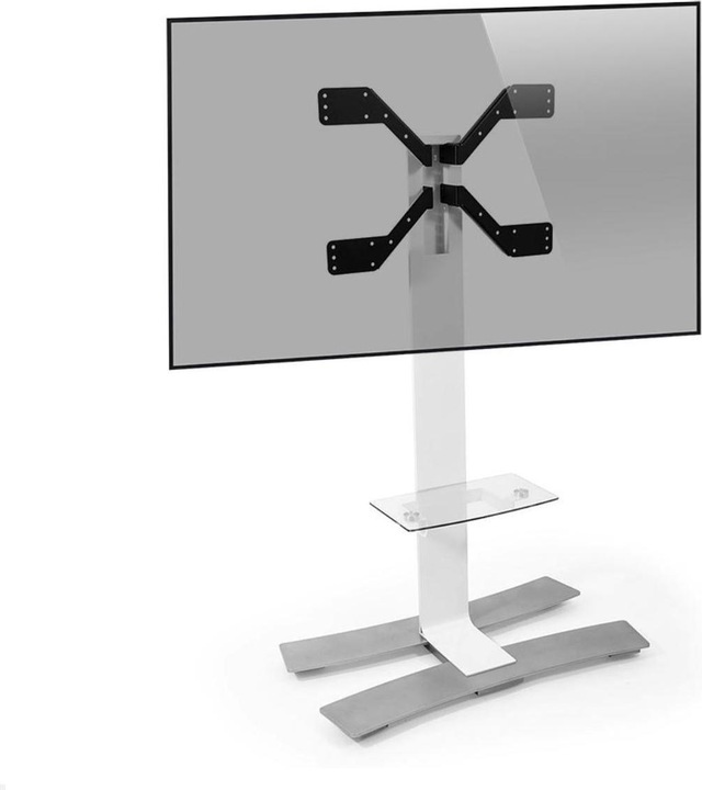 Actual product image Erard WILL 1400 XL mobile TV stand with shelf 40-85 inch, white (85", 50 kg)