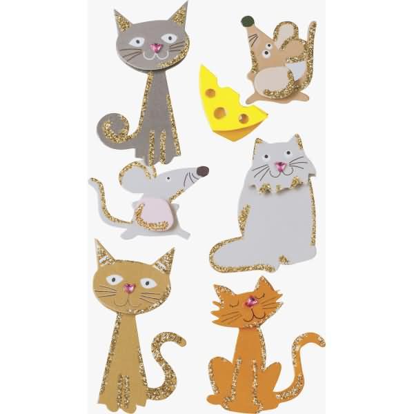 Produktbild Heyda Motivsticker Katzen (7 Sticker)