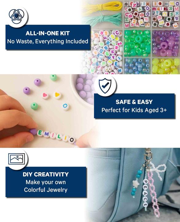 Immagine prodotto I Am Creative Perlen DIY Set, Pastelltöne II