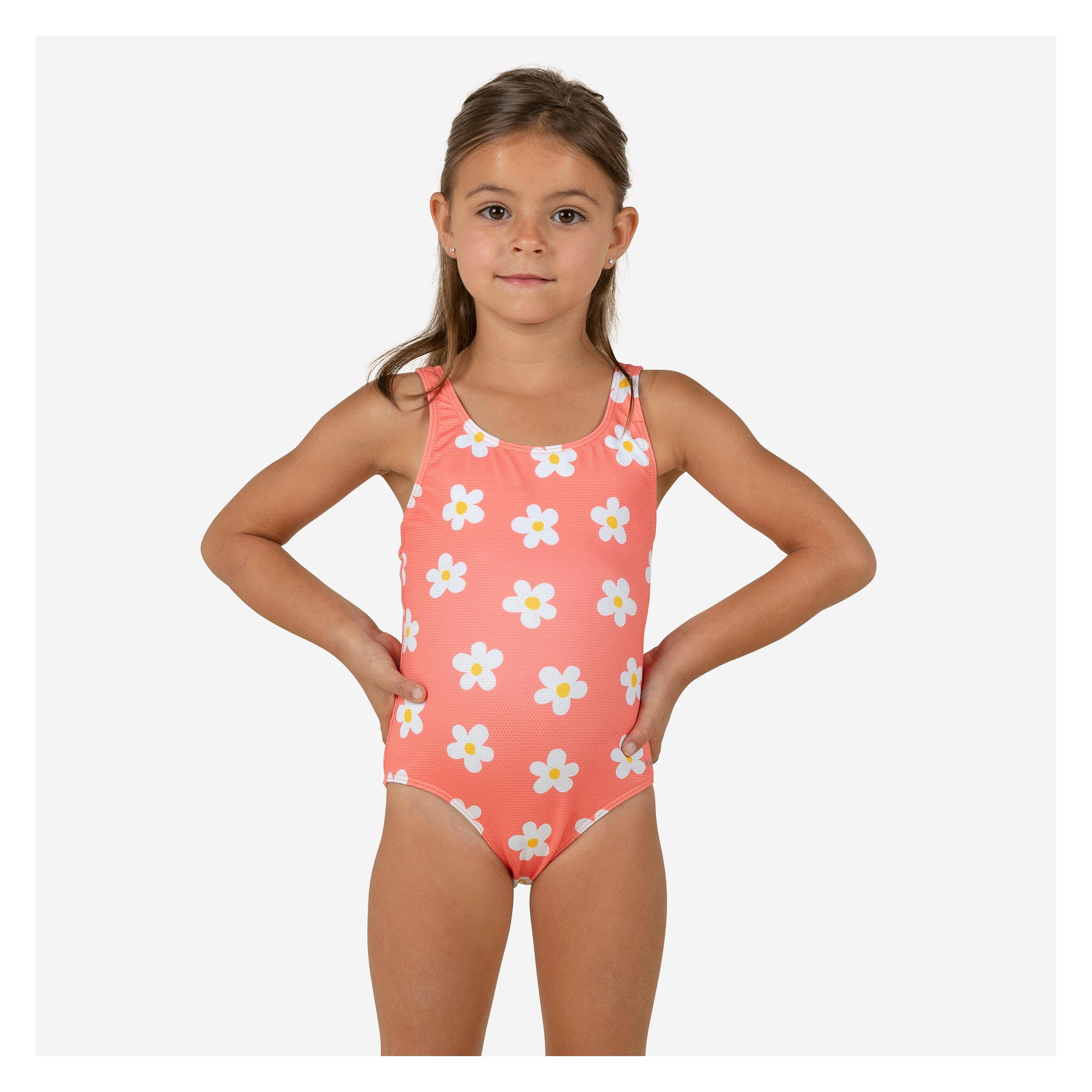 Costume Da Bagno 2 Pezzi Per Bambina Con Stampa Floreale - Set Con Top Senza Maniche E Pantaloncini, Vestibilità 3 Mesi A 3 Anni