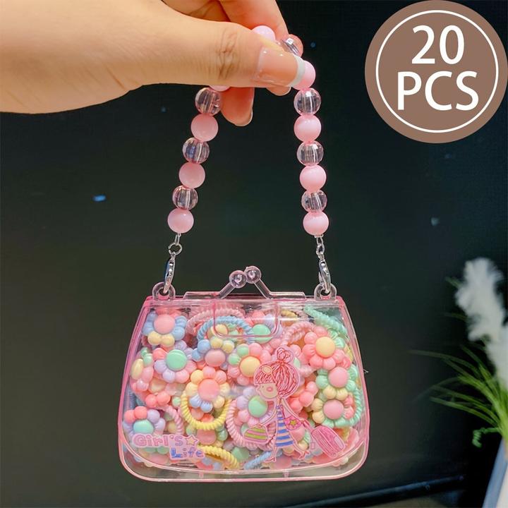 Immagine prodotto Activity Board 20 pezzi di cravatta per capelli di argomento cartoon, confezionati in una scatola di plastica con