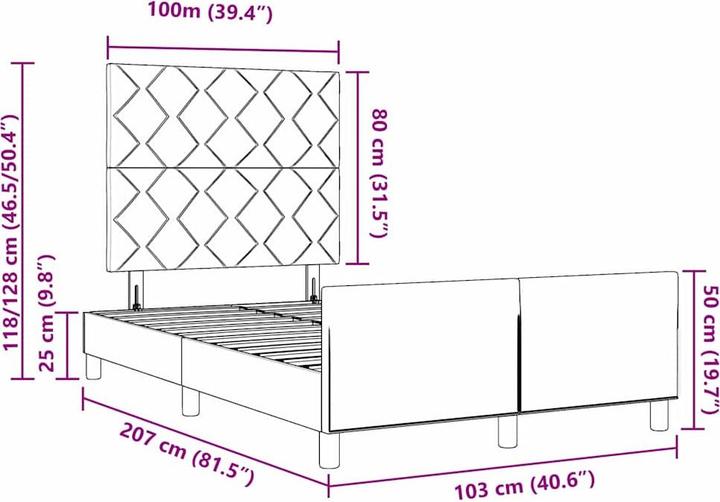 Image du produit vidaXL Cadre de lit (100 x 200 cm)