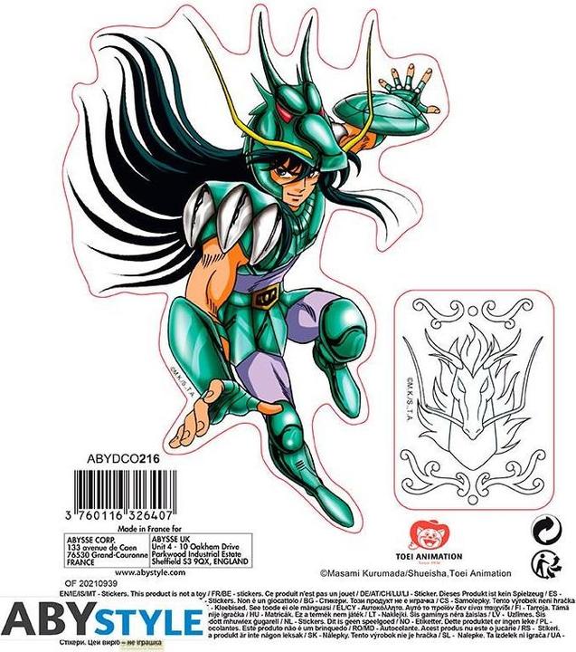 Produktbild ABYstyle Set Adesivi Cavalieri dello Zodiaco - 2 fogli 16x11 cm