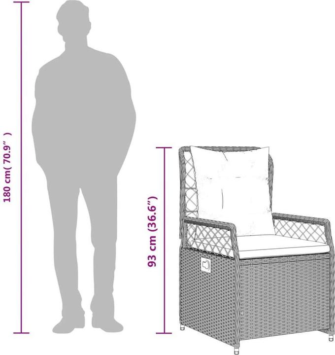 Produktbild vidaXL Garten Essgruppe (200 x 100 x 74 cm)