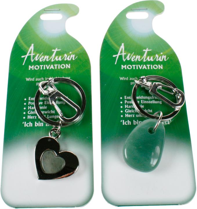 Actual product image Roost Keychain Motivation G231 Gr. Aventurine 2 motifs ass. (Size Aven)