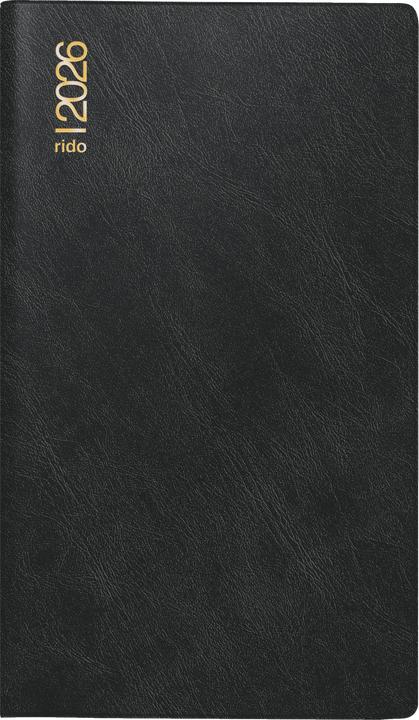 Produktbild Rido Taschenkalender Mini 2026 schwarz (A6, Deutsch)