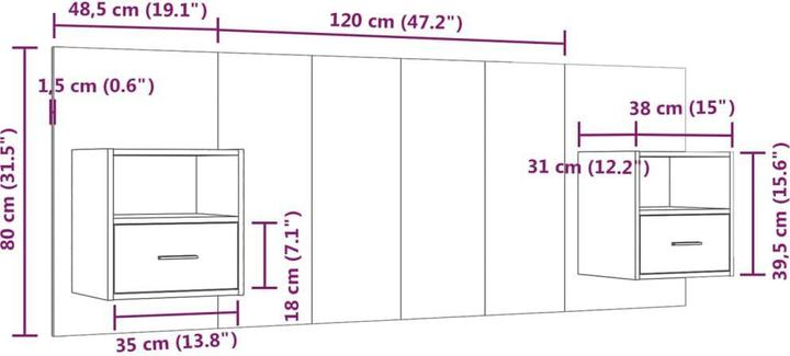 Immagine prodotto VidaXL Ira (120 x 1,5 x 80 cm)