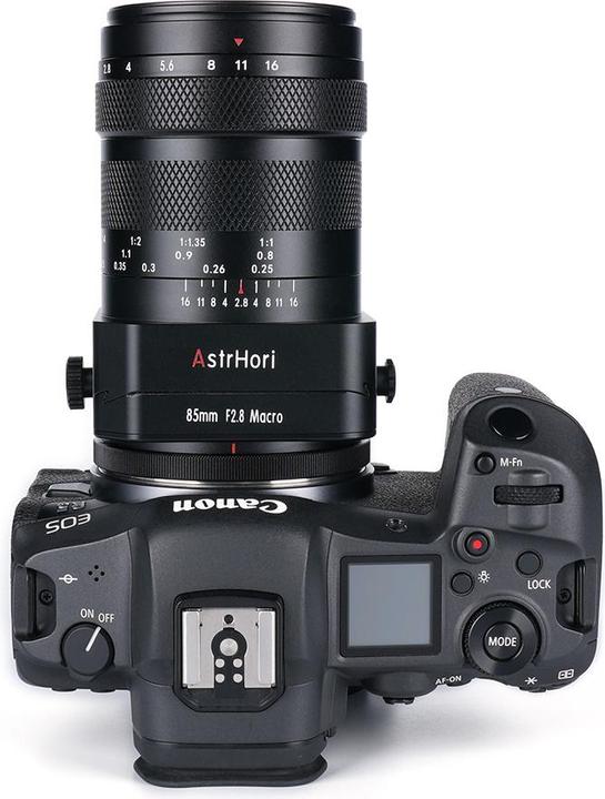 Immagine prodotto AstrHori Obiettivo Full Frame 85 mm F2.8 (Macro e inclinabile) con attacco Canon RF (nero) (Canon RF, Full frame)